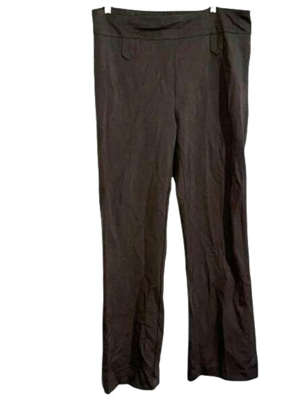 Rekucci Womens Taupe Straight-Leg Stretch Pants Size 16 Rayon/Nylon Blend